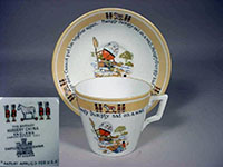 Shelley China Brytaware Humpty Dumpty Cup Saucer and backstamp